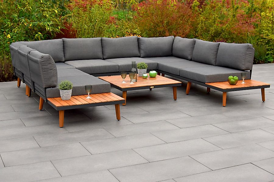 MERXX Garten-Essgruppe "Akropolis" Set, Eckbank in U-Form, inkl. Sitz-und R günstig online kaufen