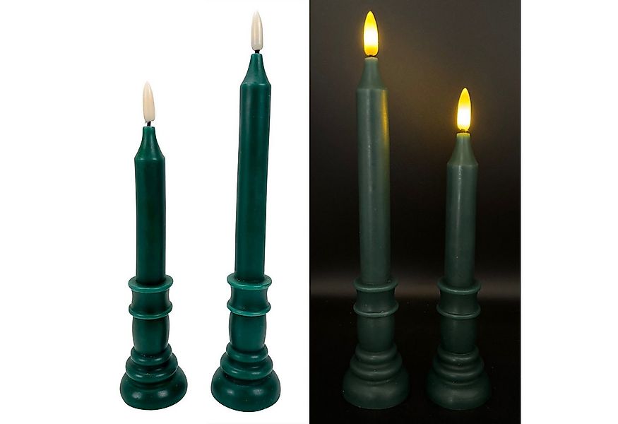 Online-Fuchs LED-Kerze - 2 LED-Stabkerzen aus Echtwachs inklusive Kerzenstä günstig online kaufen