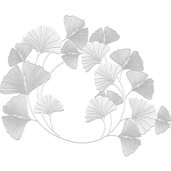 Jumpeak Wanddekoobjekt Dreidimensionaler Ginkgo biloba Metall günstig online kaufen