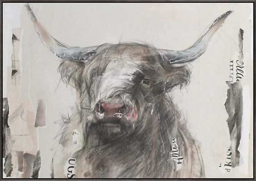 Wandbild STRONG BULL 70x100 cm Hellbraun günstig online kaufen