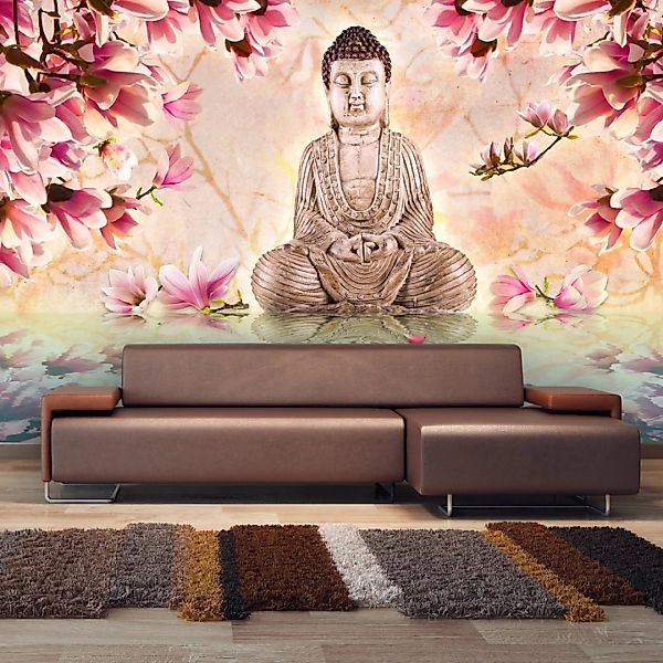 Fototapete - Buddha Und Magnolia günstig online kaufen