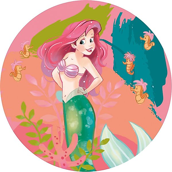 Disney Selbstklebende Runde Tapete Arielle Die Meerjungfrau Multicolor Ø 12 günstig online kaufen
