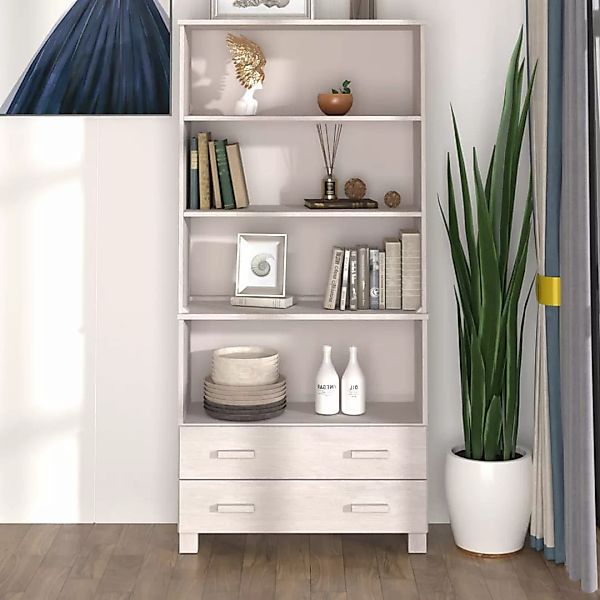 Vidaxl Highboard Massivholz Kiefer Weiß günstig online kaufen