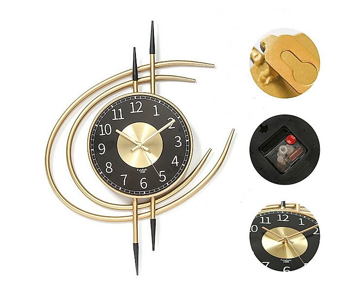 Welikera Wanduhr Leichte Luxus-Wanduhr, 54*41*4 Stumm Wohnzimmer Hotel Wand günstig online kaufen