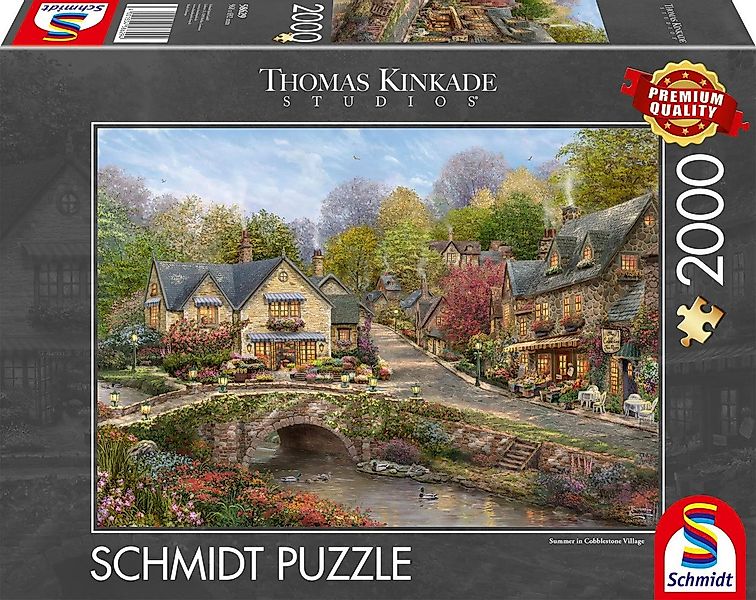 Schmidt Spiele Puzzle Sommer in Cobblestone Village, 2000 Puzzleteile günstig online kaufen