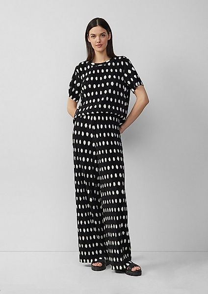 s.Oliver Chinos Hose Plissierte Wide-Leg-Hose im Relaxed Fit günstig online kaufen