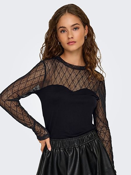 ONLY Spitzenshirt ONLSALINA L/S LACE MIX günstig online kaufen