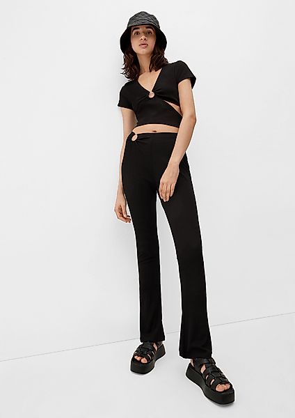 QS Stoffhose Slim: Hose mit Flared günstig online kaufen
