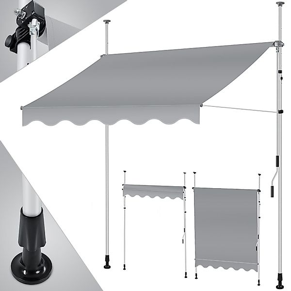 KESSER Klemmmarkise Klemmmarkise mit Handkurbel Balkon günstig online kaufen