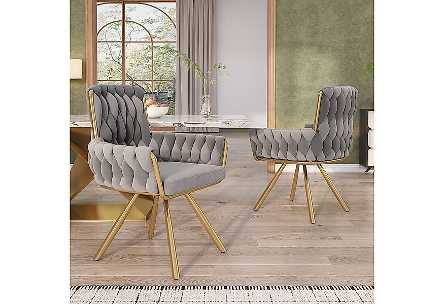 Flieks Esszimmerstuhl (Set, 2 St), 2er Set Polsterstühle mit Armlehnen Wohn günstig online kaufen