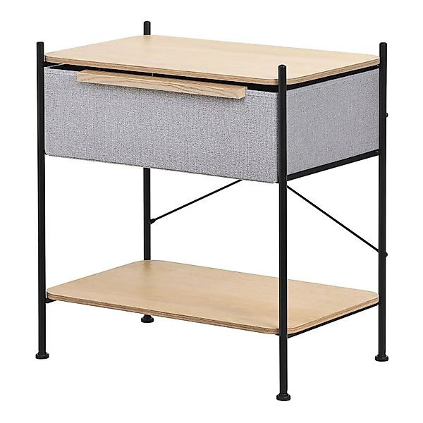ML-Design Regal mit Schublade aus Stoff 62x67,5x42,5 cm Grau günstig online kaufen