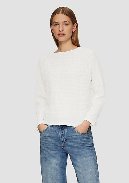 s.Oliver Langarmshirt T-Shirt Strukturiertes Jersey-Shirt mit Raglan-Ärmeln günstig online kaufen