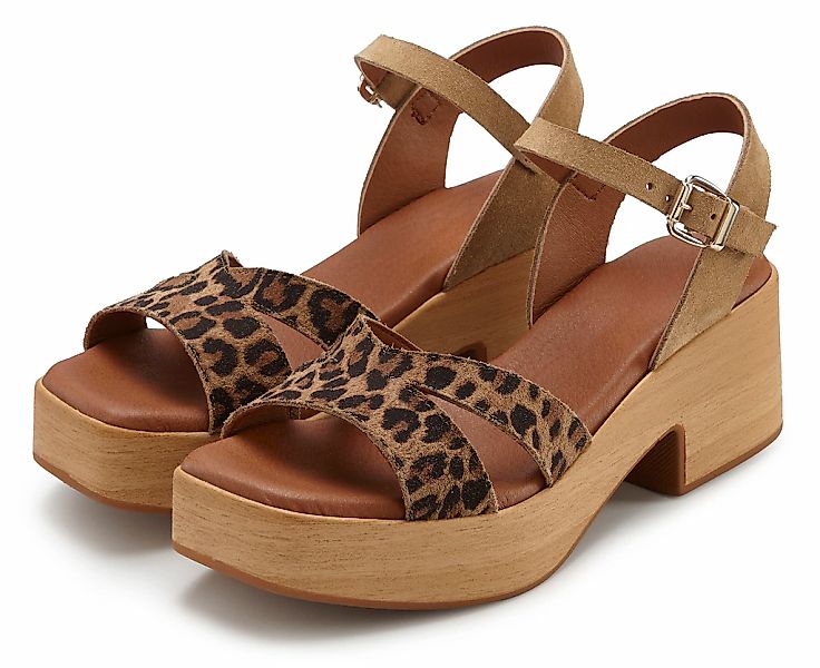 French Connection Sandalette, Sandale, offener Schuh aus Leder mit Blockabs günstig online kaufen