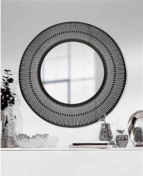 Casablanca by Gilde Wandspiegel "Spiegel rund Como schwarz H. 76 cm", (1 St günstig online kaufen