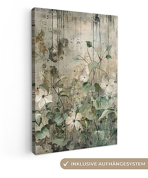OneMillionCanvasses® Leinwandbild Blumen - Blätter - günstig online kaufen