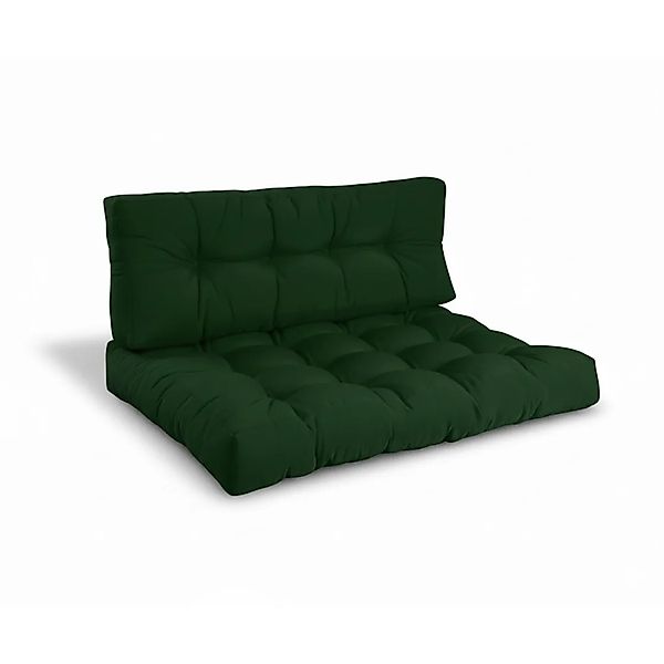 Beautissu ECO Style Palettenkissen Sitz 120x80x15cm Dunkelgrün + Rücken 1tl günstig online kaufen