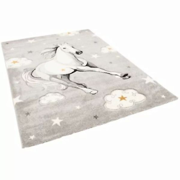 Pergamon Kinder Teppich Maui Kids Pferd Sterne Spielteppiche grau Gr. 120 x günstig online kaufen