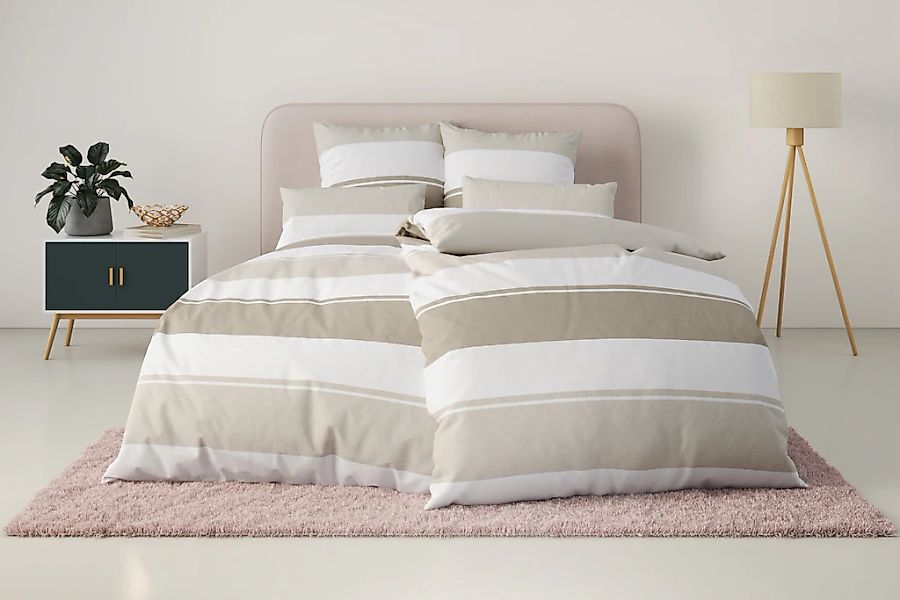 OTTO home Bettwäsche "Yonne" 2 Stk. tlg. in frischen Farben, gestreifte Bet günstig online kaufen