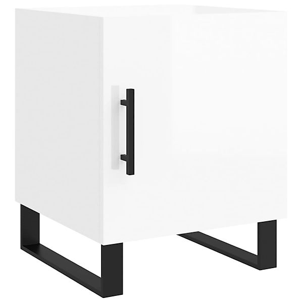 vidaXL Nachttisch Nachttisch Hochglanz-Weiß 40x40x50 cm günstig online kaufen