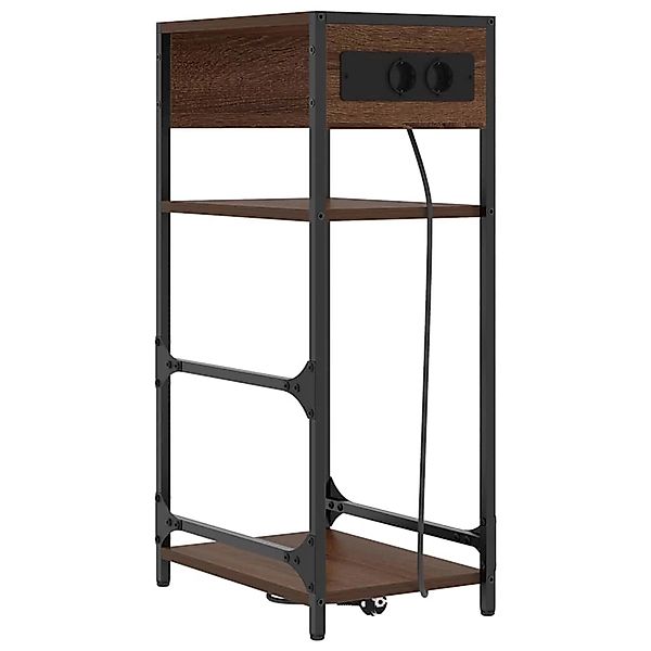 vidaXL Nachttisch Braune Eiche 40 x 27 x 76 cm Holzwerkstoff 859574 günstig online kaufen