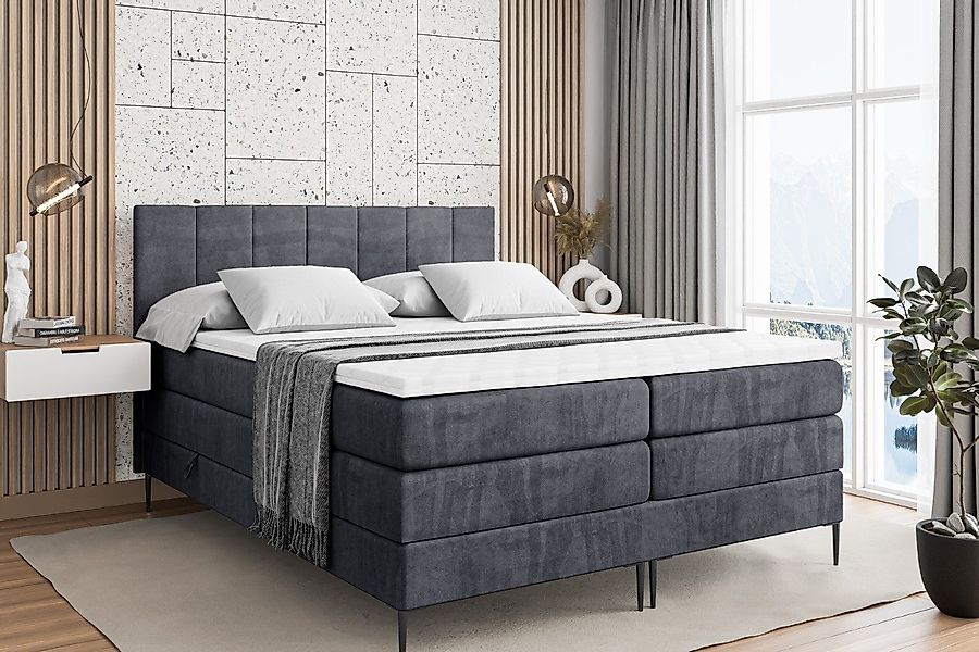 ALTDECOR Boxspringbett MOETI-F KING (Multipocket-Matratze H4, günstig online kaufen