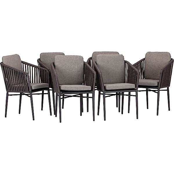 Acamp Set 6x Armsessel Manhattan Anthrazit günstig online kaufen