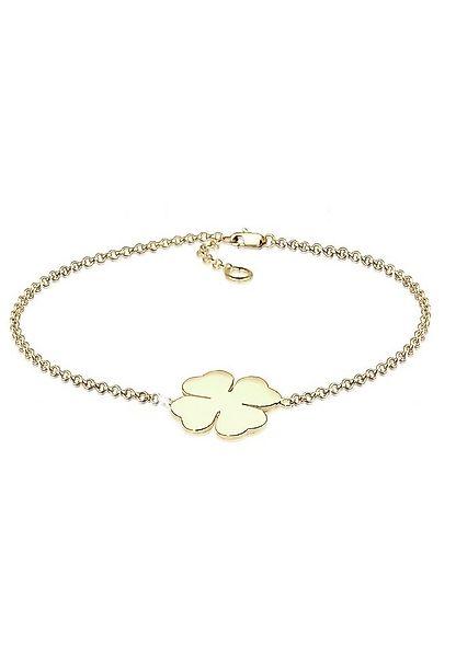 Elli Premium Armband Kleeblatt 375 Gelbgold (kein Set, 1-tlg), Kleeblatt günstig online kaufen