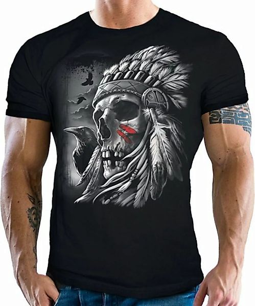 LOBO NEGRO® T-Shirt für Western und Indian Fans: Indian Chief Schwarz günstig online kaufen