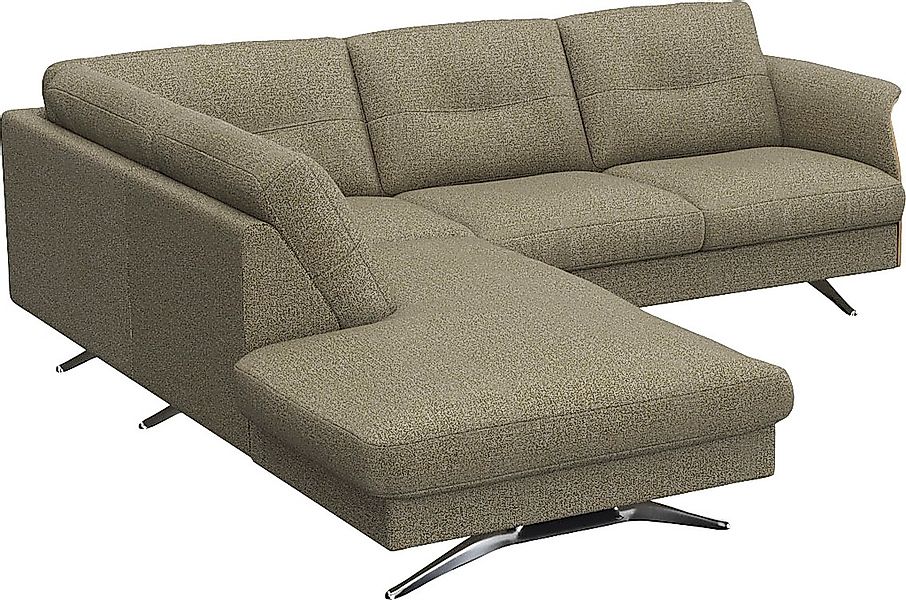 FLEXLUX Ecksofa »Glow, super bequem durch hochwertigem Sitzaufbau mit Feder günstig online kaufen