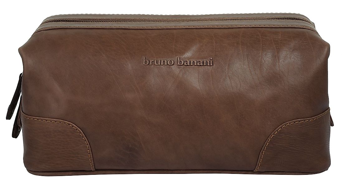 Bruno Banani Kulturbeutel, echt Leder günstig online kaufen