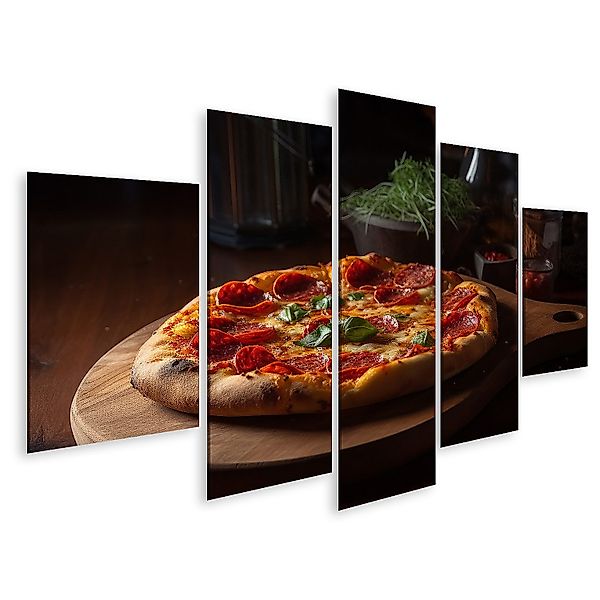 islandburner Leinwandbild Heiße Pizza Gastro Italiener günstig online kaufen