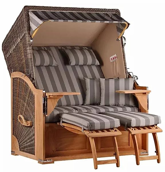 Strandkorb Nordstrand Teak PE grey Dessin 537 günstig online kaufen