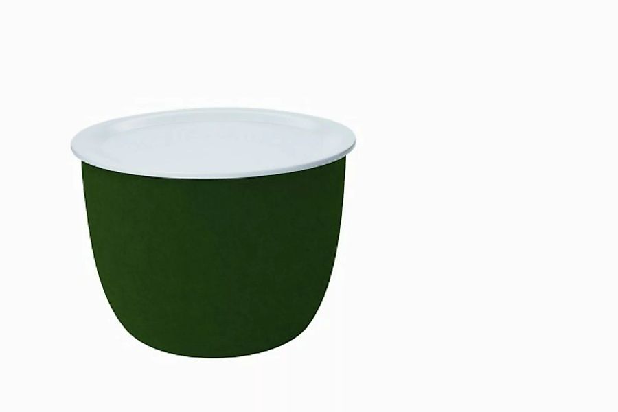 RONDA Beistelltisch Filzoptik grün/Formholz weiß günstig online kaufen