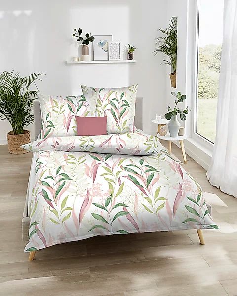 Kaeppel Bettwäsche "Fresh Leaves" 2 Stk. tlg. Mit Blättern günstig online kaufen