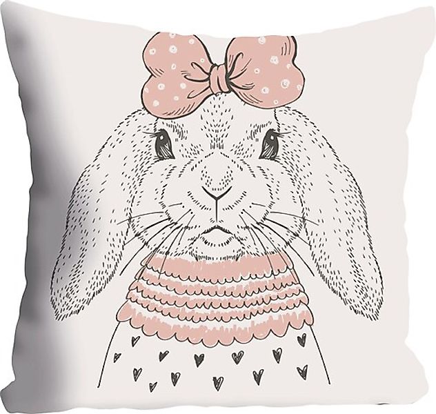 queence Dekokissen »Hase«, Kissenhülle ohne Füllung, 1 Stück günstig online kaufen