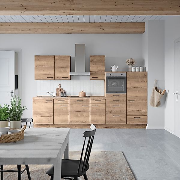 nobilia® Küchenzeile »"Structura I"« vormontiert, Ausrichtung wählbar, Brei günstig online kaufen