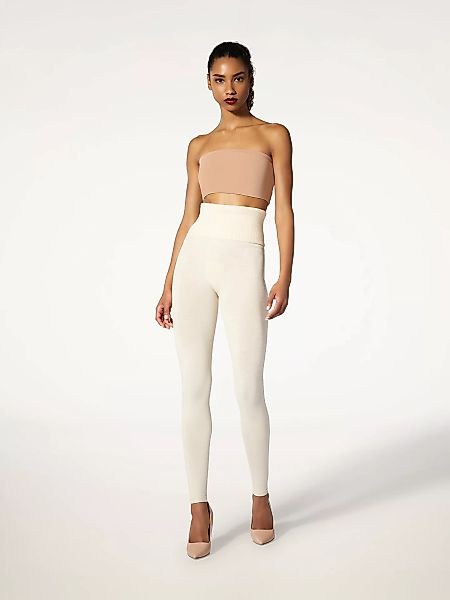 Wolford - THE W.O.W. WOOL-FORD LEGGINGS, Frau, coffee cream, Größe: M günstig online kaufen