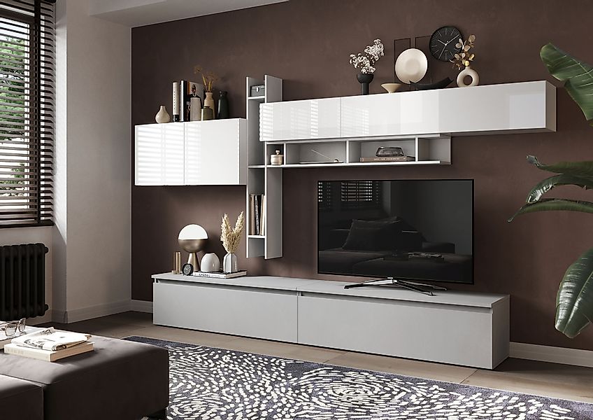 INOSIGN Wohnwand »INFINITY, 8tlg. Breite 336 cm, Höhe variabel, Schrankwand günstig online kaufen