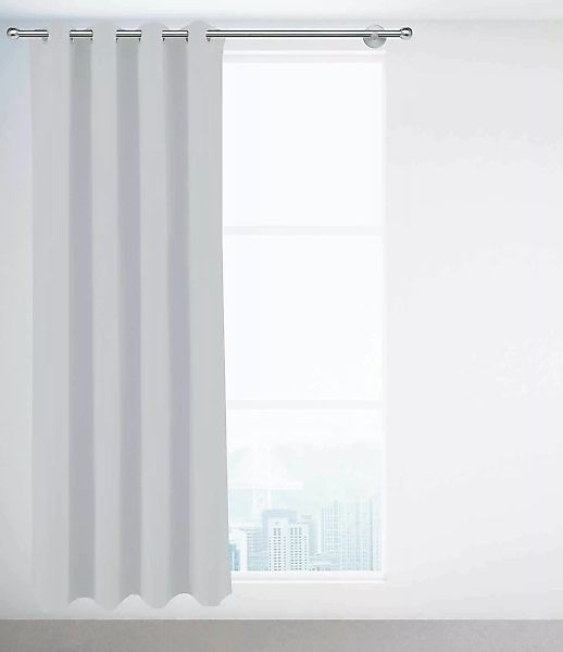 2er Pack Goldmond Vorhang Ösenvorhang blickdicht Venedig 140x245cm -silber günstig online kaufen