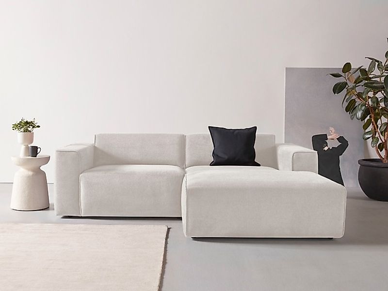 Home affaire Ecksofa »Noord mit Kedernaht, Breite 234 cm, L-Form« Cord, Str günstig online kaufen