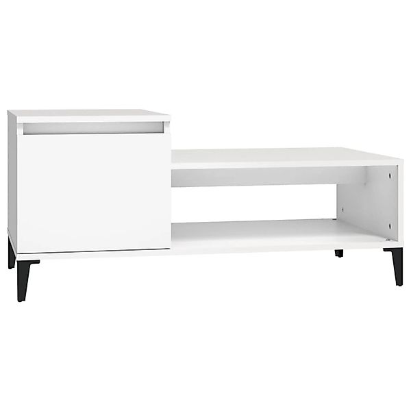 vidaXL Couchtisch Weiß 100x50x45 cm Holzwerkstoff 821132 günstig online kaufen