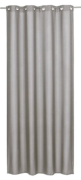 ELBERSDRUCKE Vorhang Ösenschal Lino dunkelbeige blickdicht 255x140cm Uni Vo günstig online kaufen