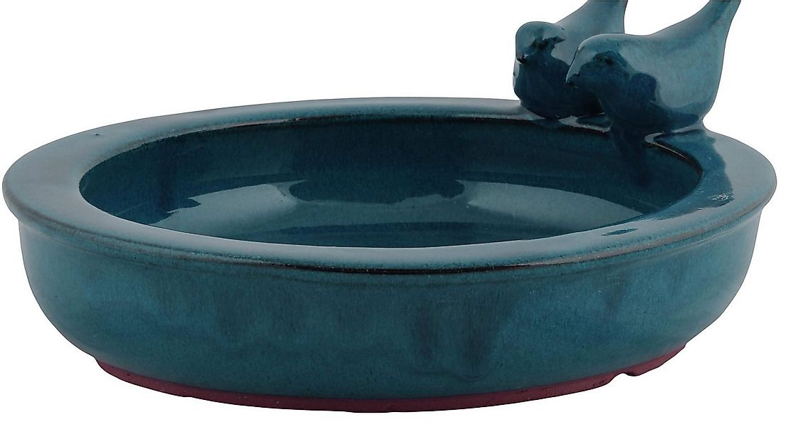 Dekowunder Vogeltränke rund Vogelbecken Futterschale Wasserstelle Terracott günstig online kaufen