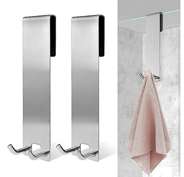 zggzerg Handtuchhaken Duschhaken ohne Bohren 2er Set, Edelstahl Haken für G günstig online kaufen