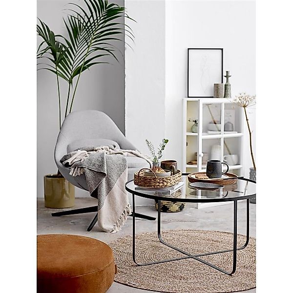 Wohndecke Decke - Grau, Bloomingville, garngefärbt, günstig online kaufen