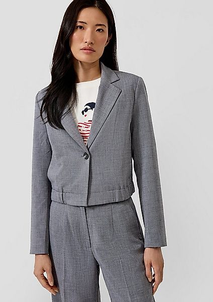 s.Oliver Jackenblazer Indoor-Jacke Cropped-Blazer mit Elastikeinsatz günstig online kaufen