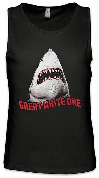 Urban Backwoods Tanktop White Shark II Ärmelloses T-Shirt Weißer Hai Jaws S günstig online kaufen