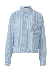 QS Langarmbluse Bluse Verkürzte Streifenbluse mit günstig online kaufen