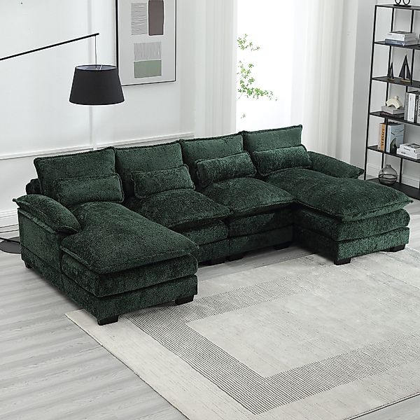 KLAM HOME Sofa Modernes U-förmiges 4-Sitzer günstig online kaufen