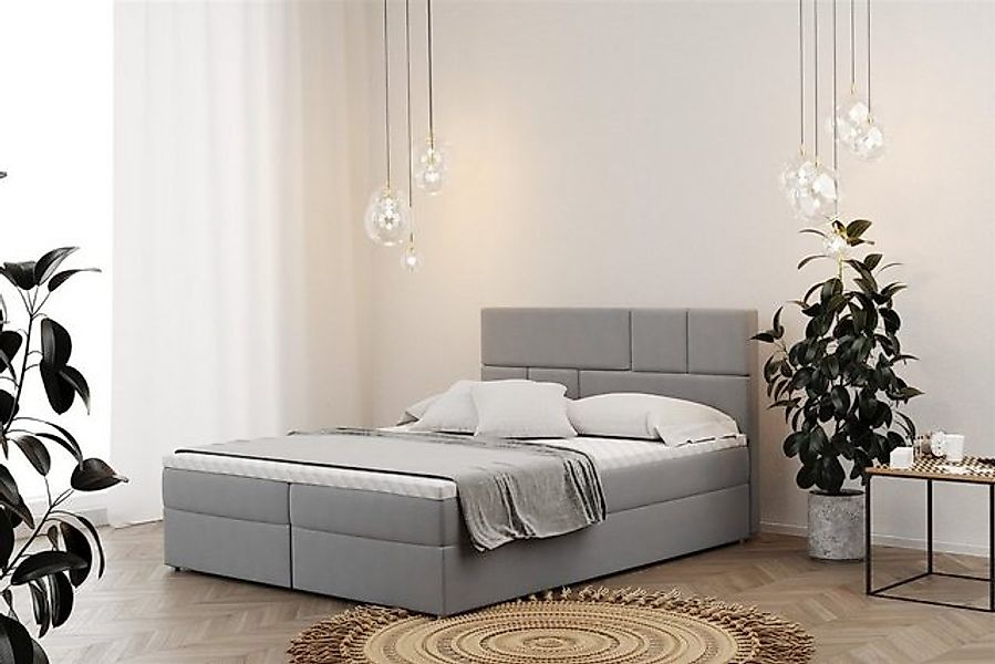 Fun Möbel Boxspringbett Boxspringbett Schlafzimmerbett CALVIN in Stoff oder günstig online kaufen
